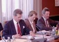 Franz Fiedler, Renate Casetti, Heinz Mayer bei der Sitzung des Präsidiums des Österreich-Konvents am 9. Februar 2004 im Parlament. Diskutiert wurde bei der Sitzung der Bericht von Ausschuss 1 (Staatsaufgaben und Staatsziele), dem der Verfassungsrechtler Heinz Mayer vorsteht.