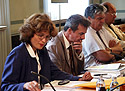 Edith Goldeband, Franz Fiedler, Karl Korinek und Karl Megner in der Sitzung des Präsidiums am 24. August 2004.